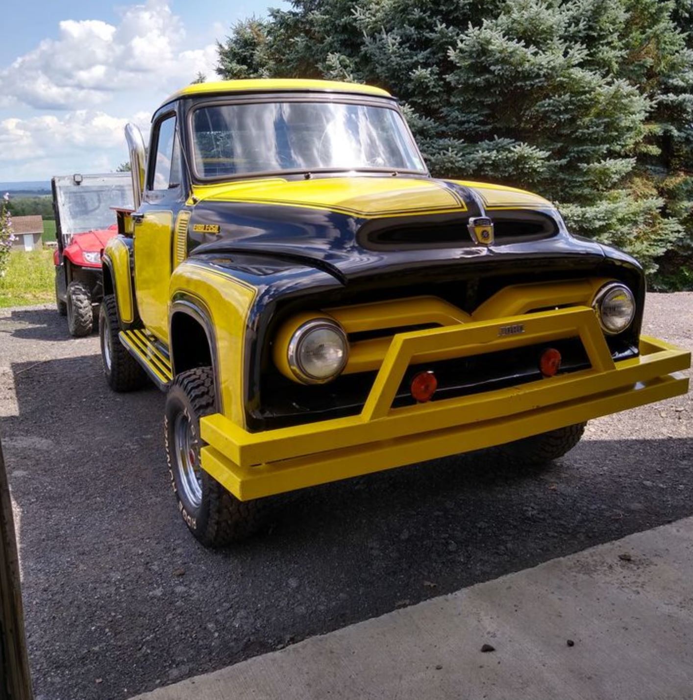 1955 Ford Pickup Truck On a 72 F250 Frame  4.JPG