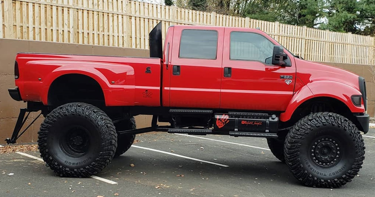 jacked up ford f650