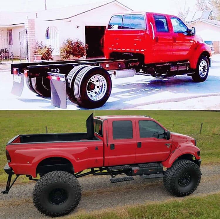 jacked up ford f650