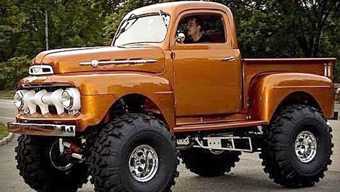 old ford trucks lifted