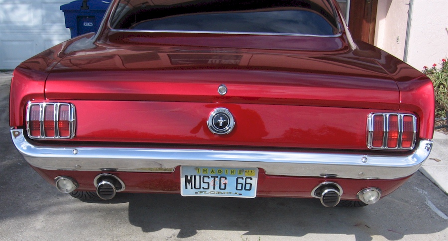 Candy Red 1966 Mustang Fastback Under The Hood 302ci V8 Engine 10.jpg
