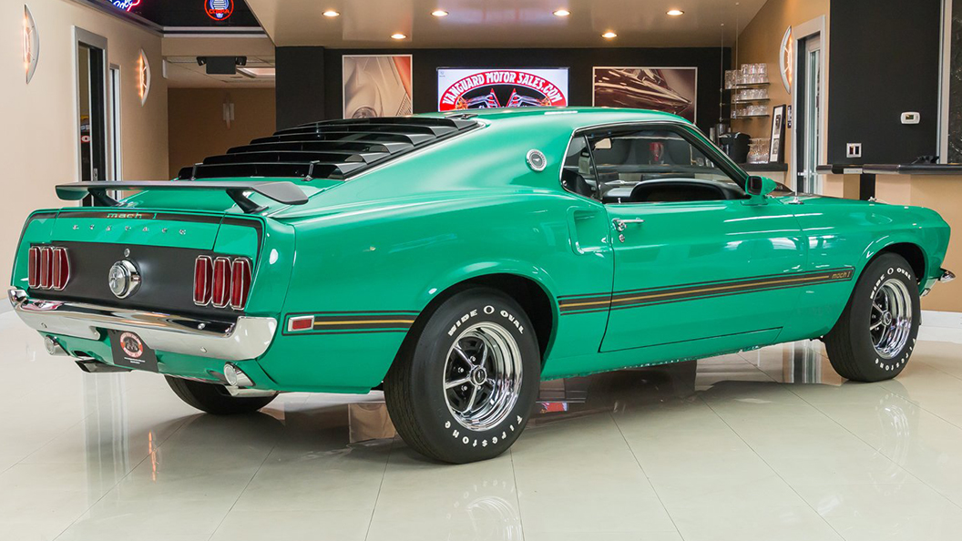 Gorgeous 69 Ford Mustang Mach 1 Grabber Green 34.jpg