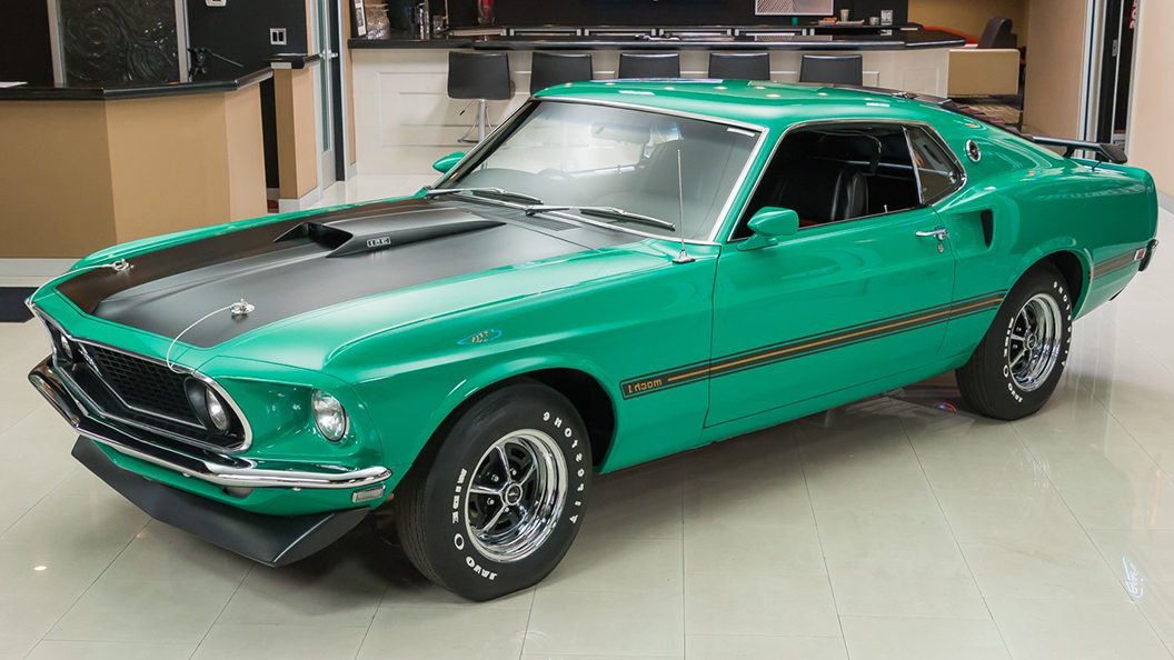 Gorgeous 69 Ford Mustang Mach 1 Grabber Green.jpg