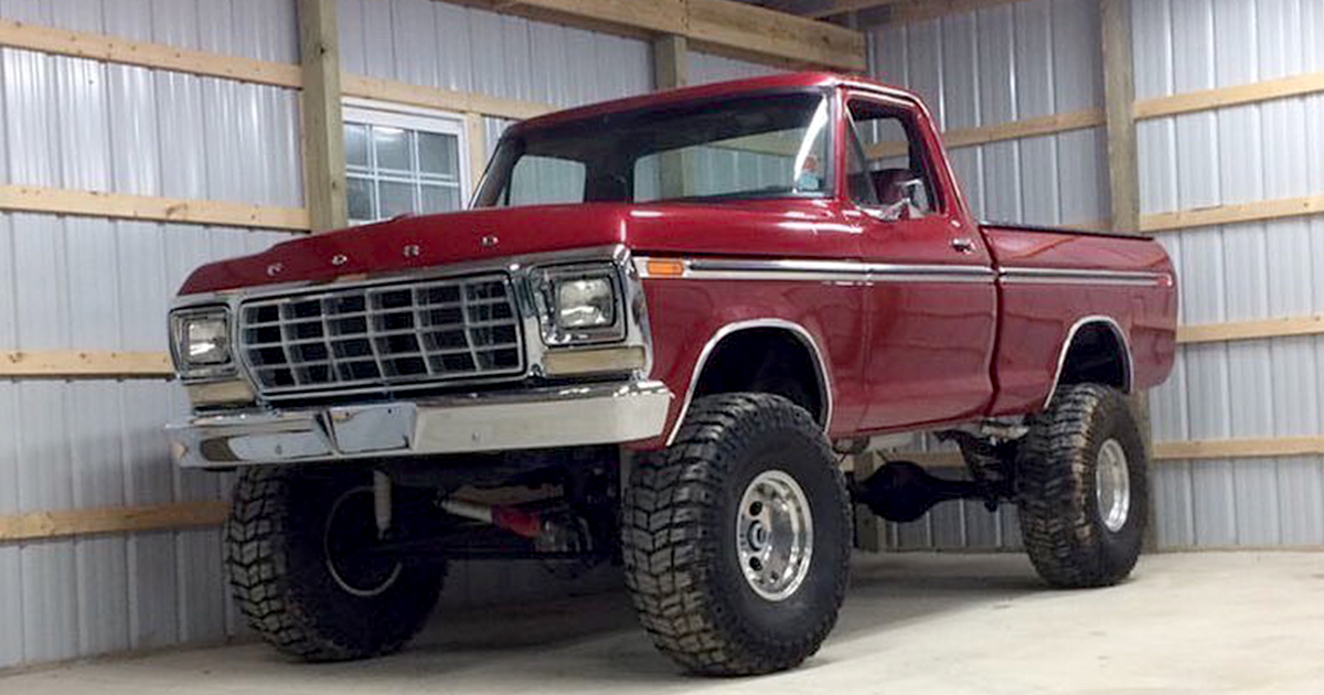 Red Candy Metallic 1979 Ford Truck Short Bed With a 429 .jpg