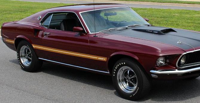 ROYAL MAROON 1969 MUSTANG MACH 1 COBRA JET V8 Q-CODE | Ford Daily Trucks